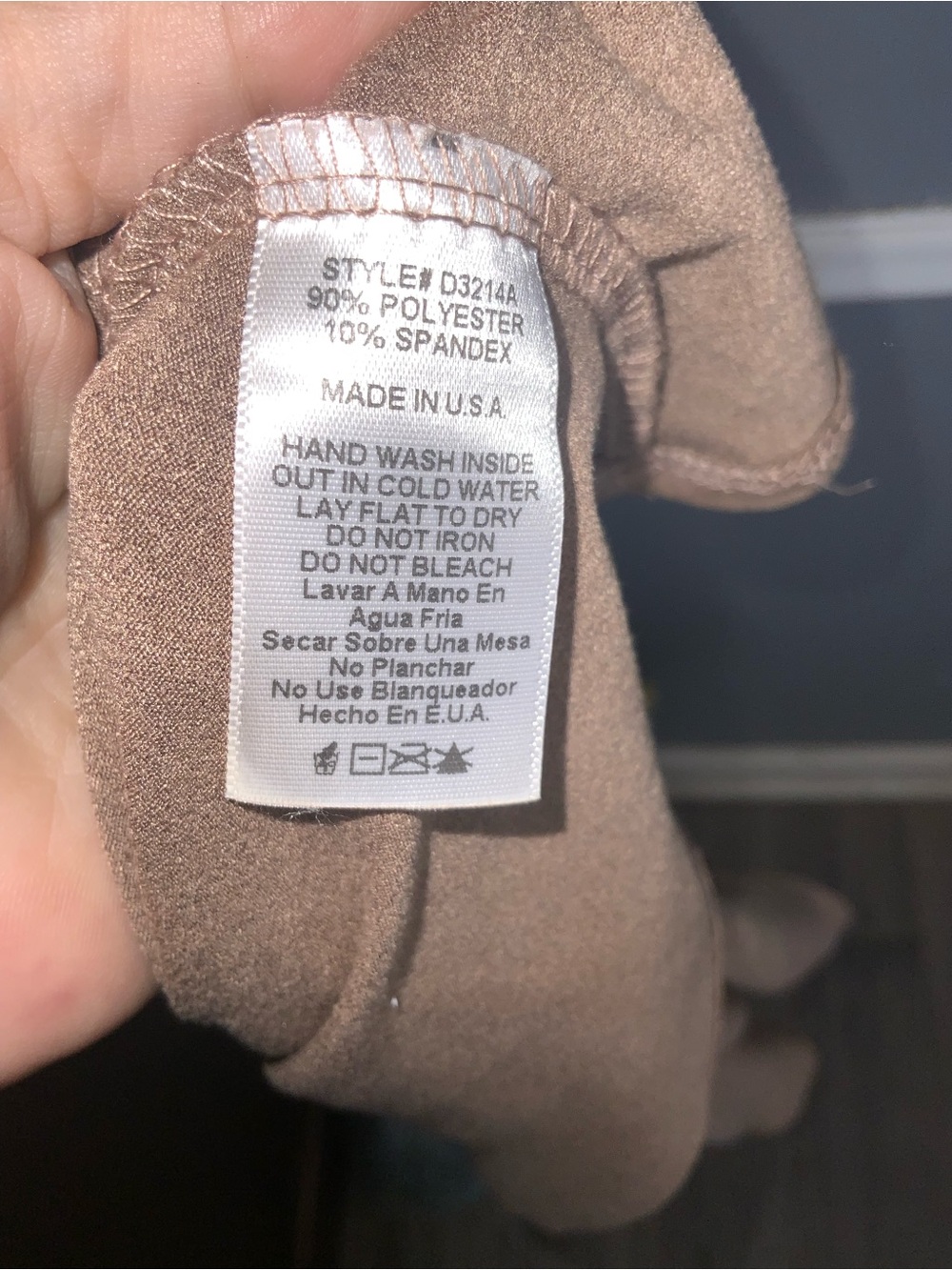 Mini Lightweight Faux Suede Shift Dress in Tan Large - Picture 5 of 5